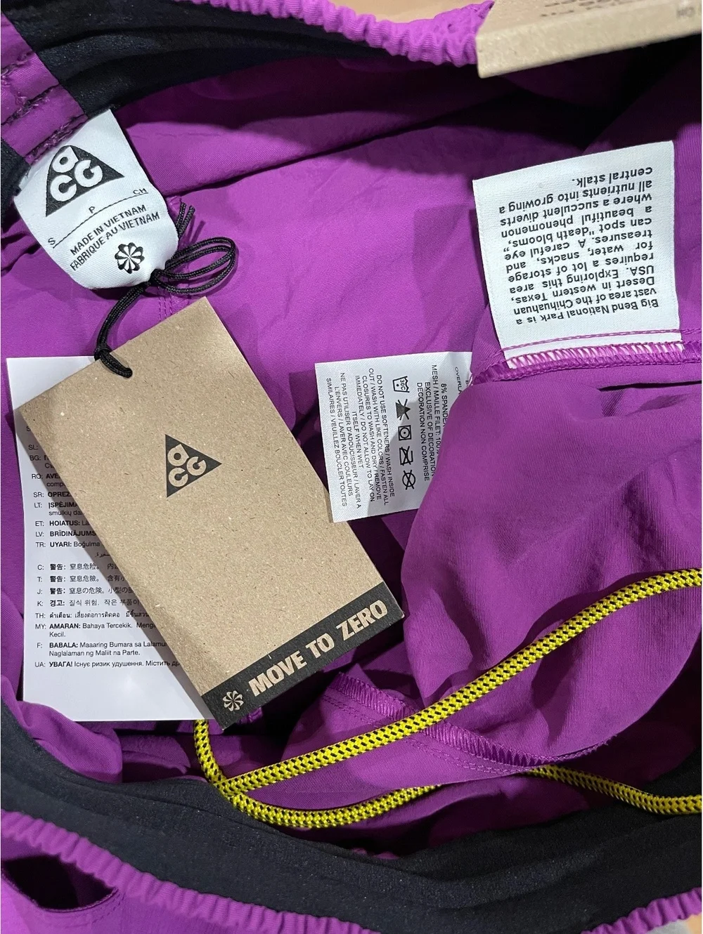 Nike ACG death Bloom Purple Shorts Move to Zero Size M